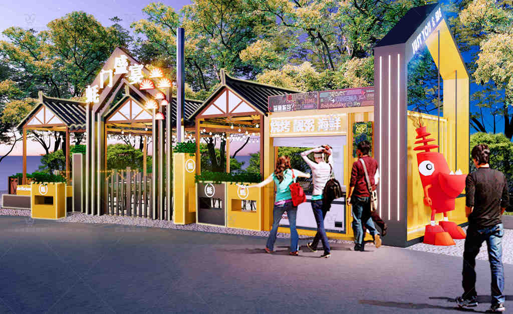 西關(guān)夜市A區(qū)燒烤箱